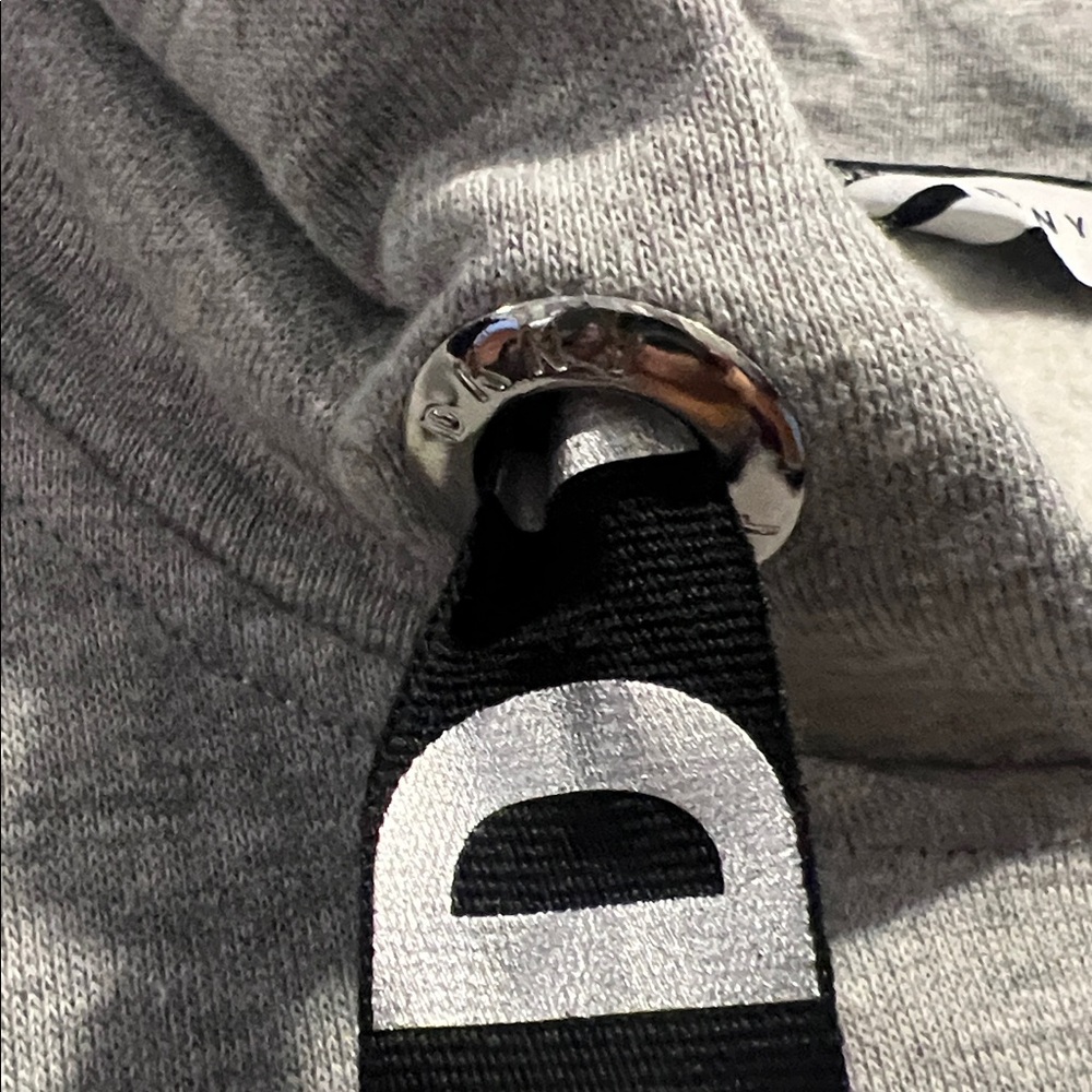 DKNY Gray Hooded Sweater Sweatshirt - Picture 6 of 10